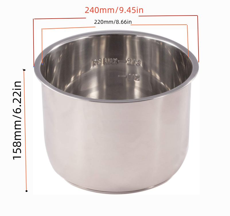 Instant Pot Pressure Cooker - 1 قطعة الفولاذ المقاوم للصدأ وعاء