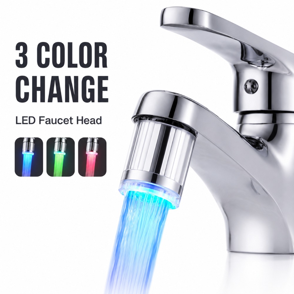 1/5 قطع رأس صنبور LED مع تغيير - مراجعة Kitchen Appliances Offers وسعره
