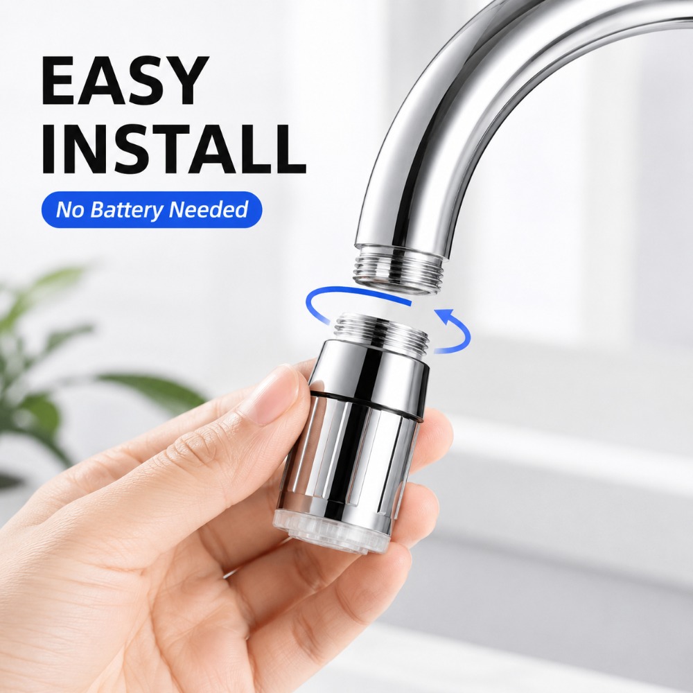 1/5 قطع رأس صنبور LED مع تغيير - مراجعة Kitchen Appliances Offers وسعره