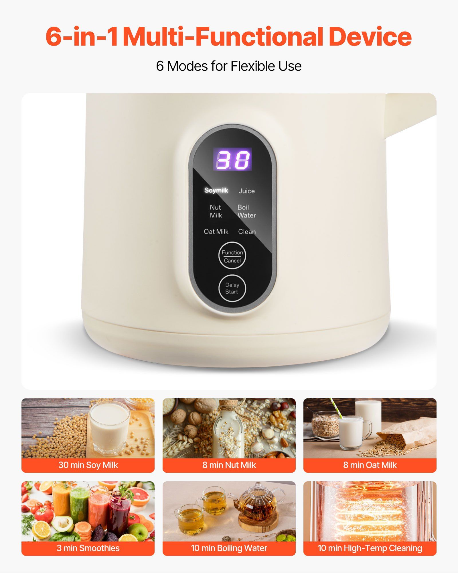 جهاز صنع حليب المكسرات 6 في 1، - مراجعة Soy Milk Maker وسعره