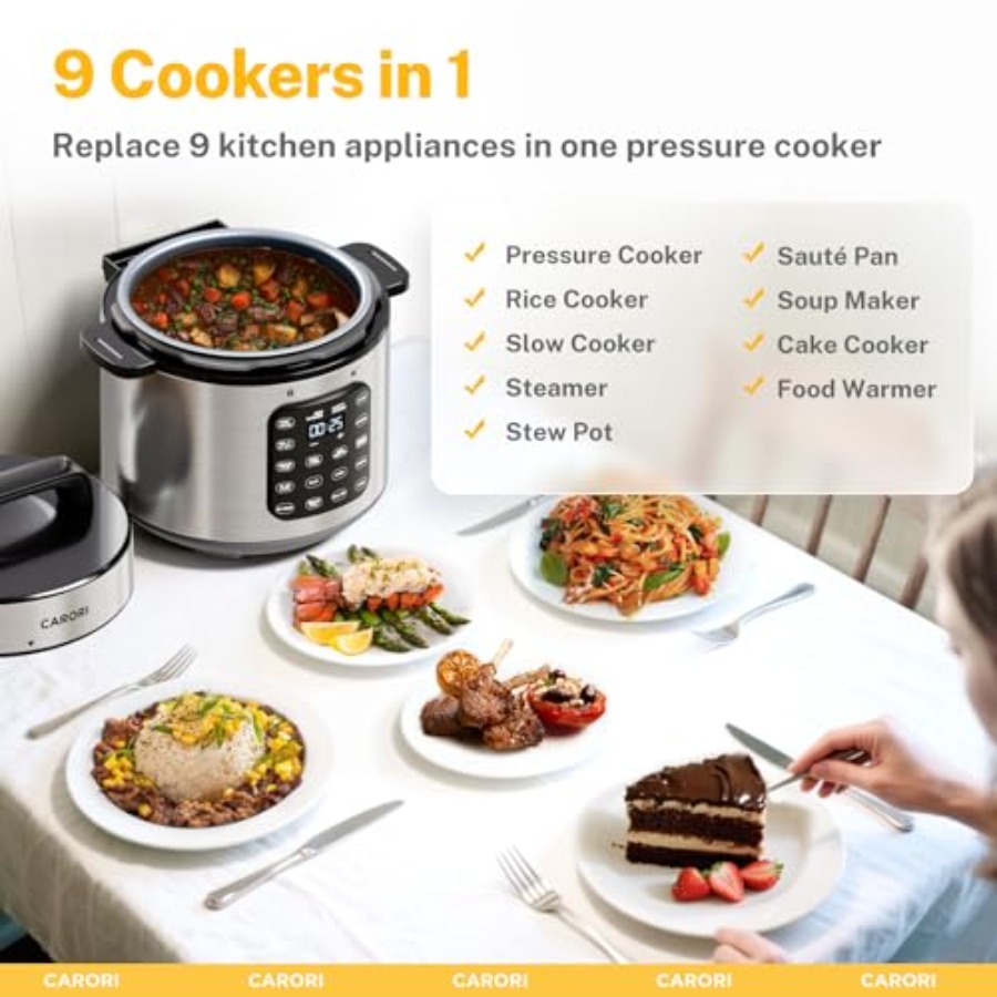 قدر ضغط كهربائي 9 في 1 بقوة 10 - مراجعة Instant Pot Pressure Cooker وسعره